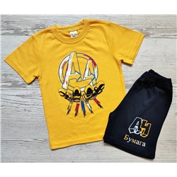 Костюм для мальчика (футболка+шорты) УЗБЕКИСТАН (5-6-7-8)