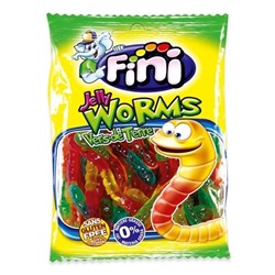 Жевательный мармелад Fini Jelly Worms "Червячки прозрачные" 100 гр