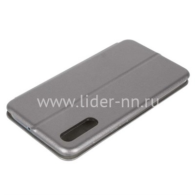 Чехол-книжка для Samsung Galaxy A70 SM-A205F  Brauffen (горизонтальный флип) серебро (пакет)