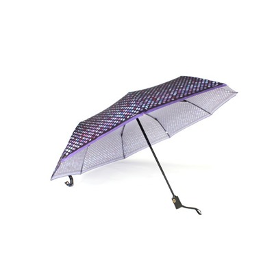 Зонт женский ТриСлона-L 3991d,  R=58см,  суперавт;  9спиц,  3слож,  фиолет 257469