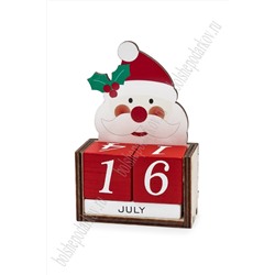 Вечный календарь деревянный "Дед Мороз" 7,3*11 см (SF-7556)