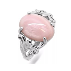 Кольцо из серебра перламутр розовый, СПН4050