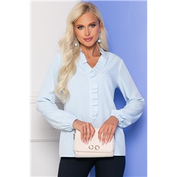 Голубая текстильная блузка