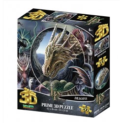 Пазл Prime 3D 500 арт.32563 "Коллаж Драконы" 6+ (Символ года 2024)