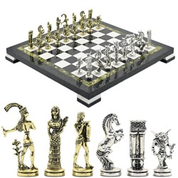 Шахматы подарочные с металлическими фигурами "Минотавр", 400*400мм