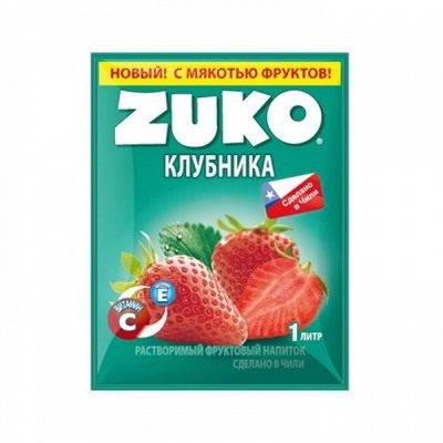 ZUKO Клубника растворимый напиток 20г (заказ по 3 шт)