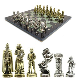 Шахматы подарочные с металлическими фигурами "Мария Стюарт", 350*350мм