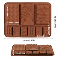 Форма силиконовая для шоколада «Плитка небосвод» 9 в 1