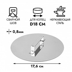Пресс для бисквитов, d=17,6 см, ( для кольца 18 см)