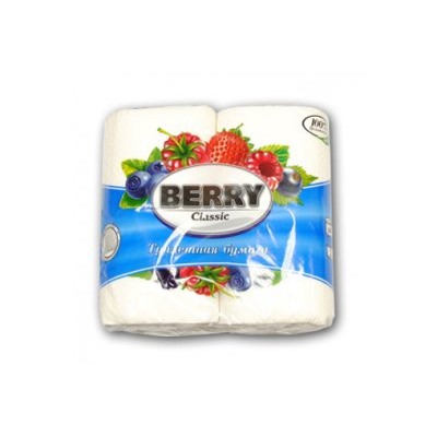 Туалетная бумага Berry Classic 2-слойная на втулке (16)