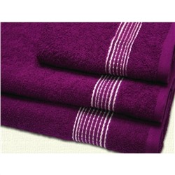 Набор махровых полотенец 3 шт фиолетовый