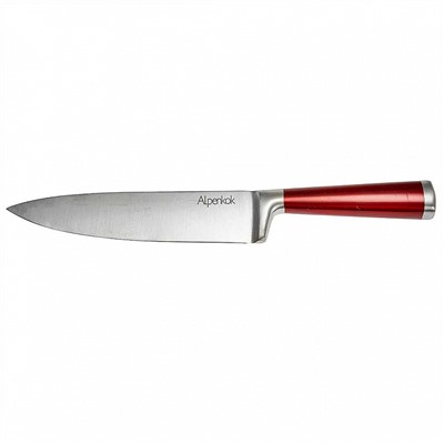 Нож 8" (20,32 см) поварской из нержавеющей стали AK-2080/A "Burgundy" с красной ручкой