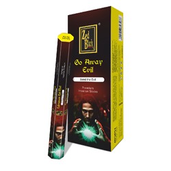 GO AWAY EVIL Premium Incense Sticks, Zed Black (ЗАЩИТА ОТ ЗЛА премиум благовония палочки, Зед Блэк), уп. 20 палочек.