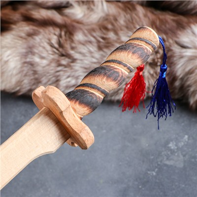 Сувенирное деревянное оружие "Клинок самурая", массив бука, 46 см, микс