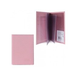 Обложка для автодокументов Premier-О-70 натуральная кожа розовый флотер (331)  209259