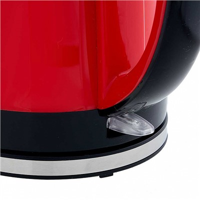 Чайник электрический 1800 Вт, 1,8 л DELTA DL-1370, двухслойный корпус, красный с черным