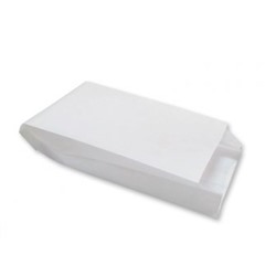Пакет бумажный 90+40*205 без печати ВПМ-30 белый (2000/100)