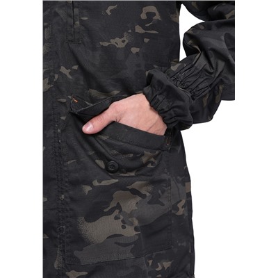 Костюм мужской "ГОРКА-М" куртка/брюки, цвет: кмф "Черный", ткань Рип-стоп
