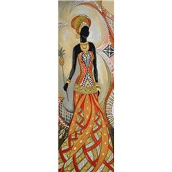 Африканка с ананасом- гобеленовая картина