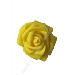 Головки цветов "Роза" крупная 7,5 см (30 шт) SF-602, желтый