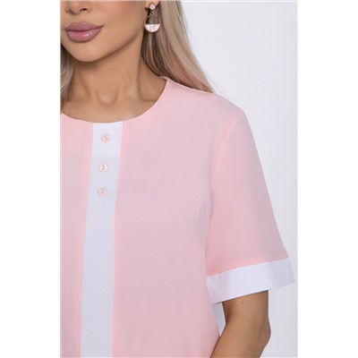 Блуза розовая с короткими рукавами