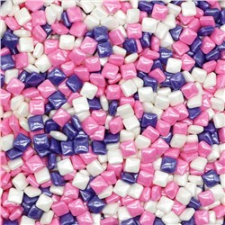 Посыпка кондитерская «Квадратики СМЕСЬ» (бело-розово-фиолетовый) 1 кг
