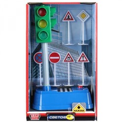 Технопарк Игровой набор Светофор+дорожные знаки (свет, звук, в коробке, от 3 лет) SB-18-30-OB (ст.24/ст.12), (Shantou City Daxiang Plastic Toy Products Co., Ltd)