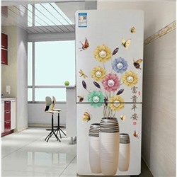 Многоразовая интерьерная наклейка на холодильник "Полевые цветы"