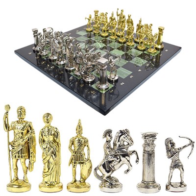 Шахматы подарочные с металлическими фигурами "Лучники", 400*400мм