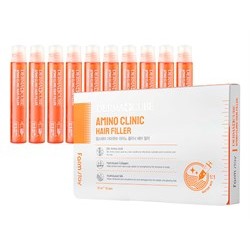 Маска-филлер для волос Farmstay Dermacube Amino Clinic Hair Filler  с аминокислотами 10шт*13мл