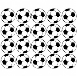 Футбольный мяч, картинки для капкейков на сахарной бумаге, 5 см, 20 шт.
