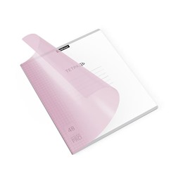 Тетрадь 48 л клетка офсет Erich Krause Классика Coverpro розовый пласт. обложка (бел.лист)  56387