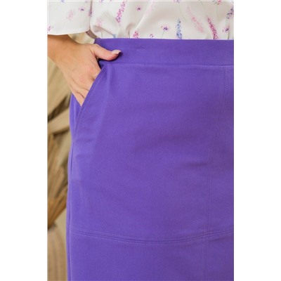 Фиолетовая юбка с карманами