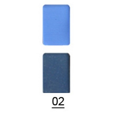 Тени д/век 2-цв. 1002  т.02 т.-синий + ярко-синий (мат.) Farres