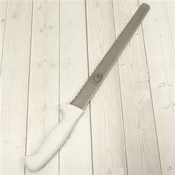 Нож для бисквита 30 см, пластиковая ручка, широкие зубчики