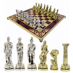 Шахматы с металлическими фигурами "Атлас" 450*450мм.