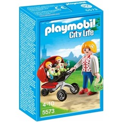 Playmobil. Конструктор арт.5573 "Mother with Twin Stroller" (Мама с близнецами в коляске)