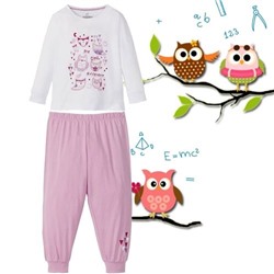 Пижама "Совы" для девочки, 98/104 размер, LUPILU