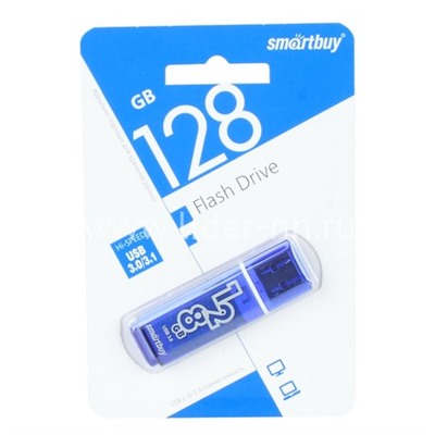 USB Flash 128GB SmartBuy Glossy темно-синий 3.0