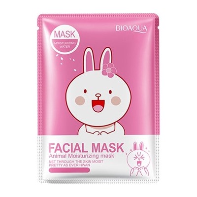 Тканевая маска Bioaqua Animal Moisturizing Facial Mask Rabbit 23ml с экстрактом вишни
