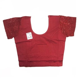 ЧОЛИ трикотажная блуза под сари, цвет БОРДОВЫЙ, размер XXL, Baawlee, 1 шт.