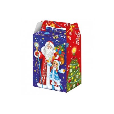 Коробка 1,0кг Дед Мороз и Снегурка  Новый год (150)