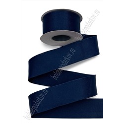 Лента сатиновая 4 см*10 ярд (SF-7321) темно-синий №370