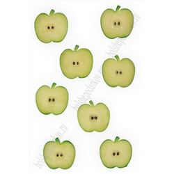 Муляж декоративный долька яблока, SF-1218, зеленый (10 шт)