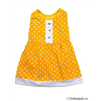 Платье К08 / Желтый горошек