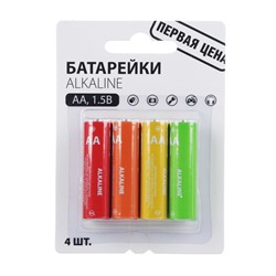 Батарейка "Alkaline" щелочные AA (R6), 4шт