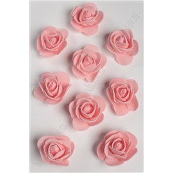 Головки цветов "Роза" мелкая 35 мм (100 шт) SF-2098, розовый персик №4