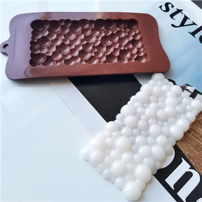 Форма силиконовая для шоколада «Плитка пузыри»