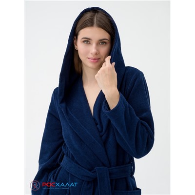 Махровый женский укороченный халат с капюшоном МЗ-01 (88)