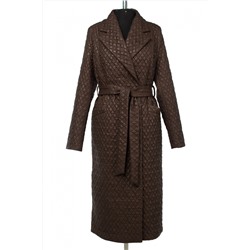 01-11094 Пальто женское демисезонное (пояс) Плащевка коричневый